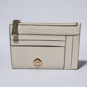 Kate Spade New York Pebbled Leather Slim Card Holder Wallet – Merengue
